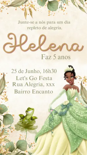Invito di compleanno Principesse – Statico – Maria Eduarda de Salvo