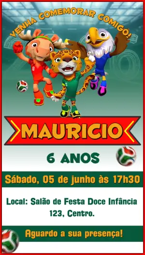 Soccer Birthday Invitation – Static – Idesign Personalizados