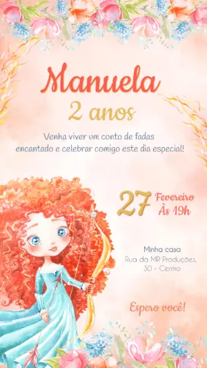 Invitación de cumpleaños Princesas – Estático – MR Produções