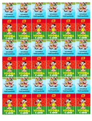 Kit Rótulos Lembrancinha Turma da Mônica Editável para Festa