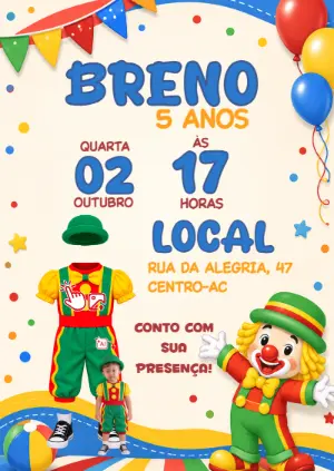 Convite de Aniversário Patatá: Vire o Personagem com Foto IA