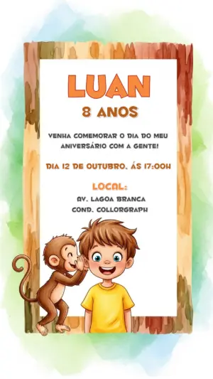 Safari Birthday Invitation – Static – CollorGraph Convites