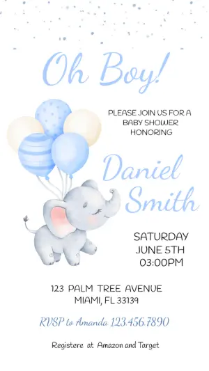 Invito baby shower – Statico – Gley Leobas