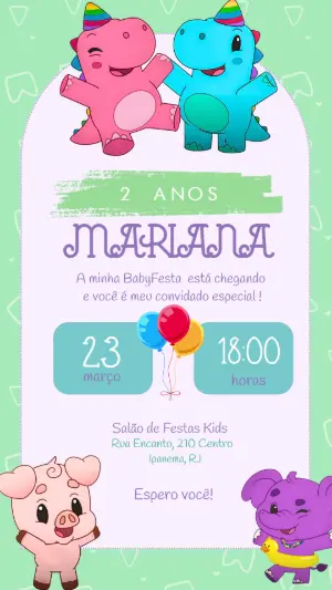 Invitación de cumpleaños Dinosaurio – Estático – Felicity Artes