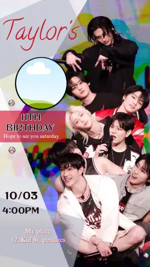 Invitation d'anniversaire KPop Demon Hunters – Statique – Gema Artes Digitais