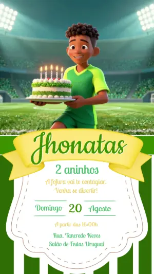 Soccer Birthday Invitation – Static – CollorGraph Convites