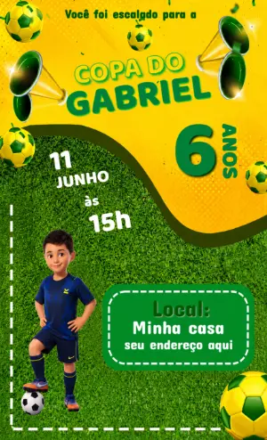 Soccer Birthday Invitation – Static – Fernando Martins