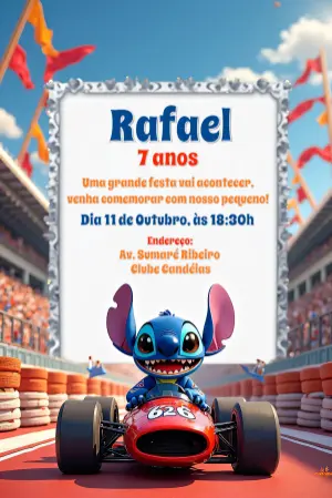 Invitación de cumpleaños Stitch – Estático – Gisele