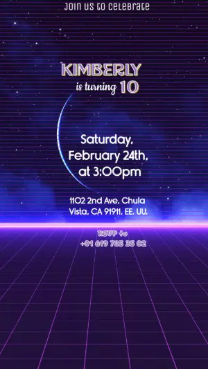 Kpop Demon Hunters Birthday Video Invitation Template