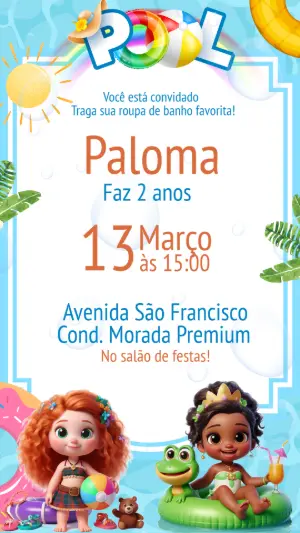 Invitación de cumpleaños Princesas – Estático – CollorGraph Convites