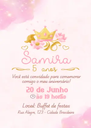 Invito di compleanno Principesse – Statico – Felicity Artes