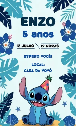 Stitch Birthday Invitation – Static – Fernando Martins