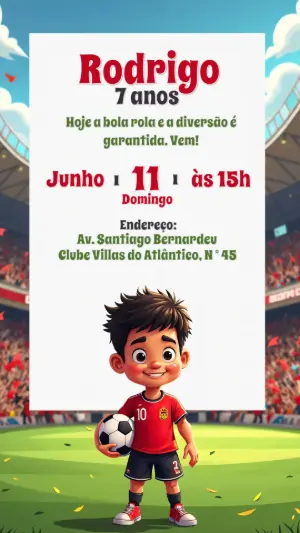 Soccer Birthday Invitation – Static – CollorGraph Convites