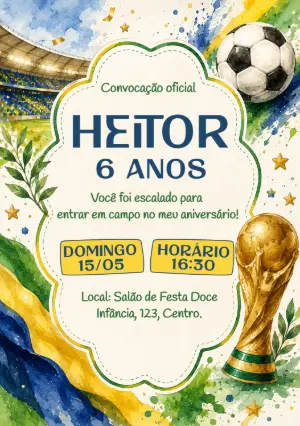 Soccer Birthday Invitation – Static – Idesign Personalizados