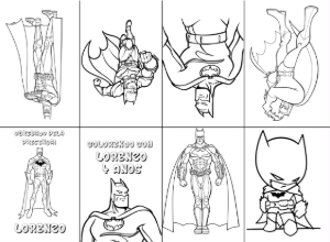 Mini Livro de Colorir Batman para Festa Editável Online