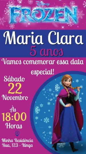 Frozen Birthday Invitation – Static – Color Art Studio