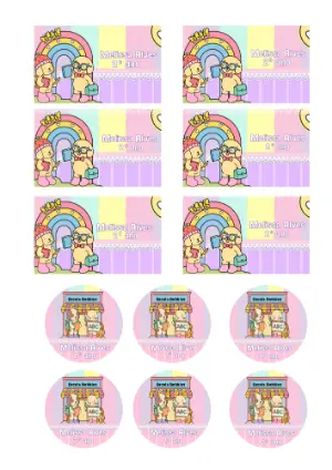 Kit de Etiquetas Escolares Bobbie Goods Modelo Editável