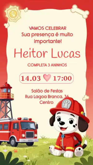 Invito di compleanno Paw Patrol – Statico – CollorGraph EDITOR