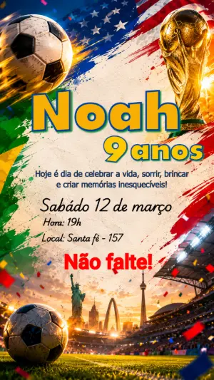 Soccer Birthday Invitation – Static – VM criações