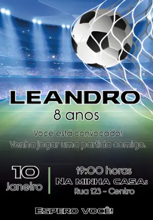 Soccer Birthday Invitation – Static – Convites e Artes Digitais