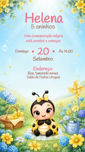 Invitación de cumpleaños Jardín encantado – Estático – CollorGraph Convites