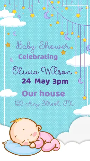 Invito baby shower – Statico – Wolf Designer