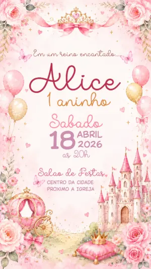 Invito di compleanno Principesse – Statico – Breezy