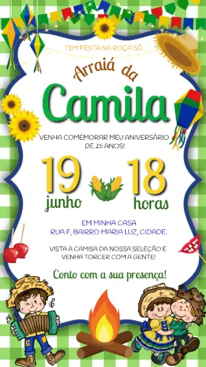 Festa-Junina-Einladung – Statisch – Camila Rosa