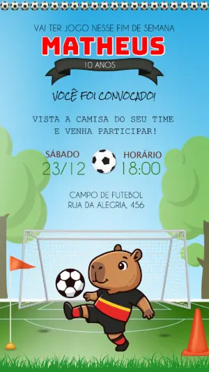 Soccer Birthday Invitation – Static – Felicity Artes