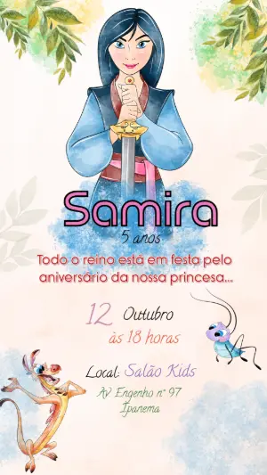 Invitación de cumpleaños Princesas – Estático – Felicity Artes