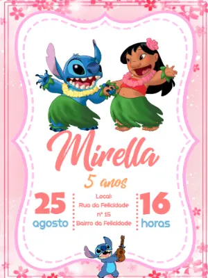 Stitch Birthday Invitation – Static – Pedro Henrique