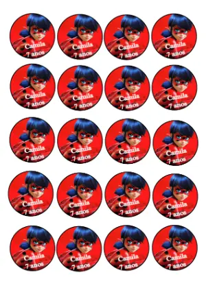Tag de Aniversário Ladybug Editável para Lembrancinhas