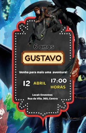 Convite Digital Como Treinar o Seu Dragão para Editar Online