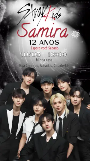 Invitation d'anniversaire KPop Demon Hunters – Statique – Gema Artes Digitais
