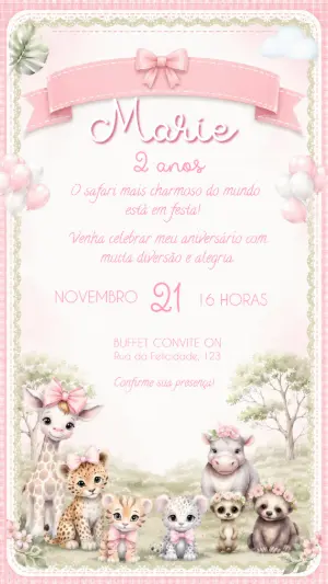 Safari Birthday Invitation – Static – Convite On