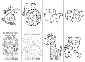 Lembrancinha Livro de Colorir Safari para Editar Online