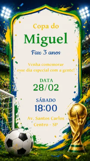 Soccer Birthday Invitation – Static – CollorGraph EDITOR