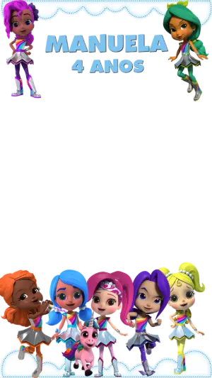 Moldura para Stories Rainbow Rangers Colorido para Editar