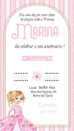 Invitación de cumpleaños Princesas – Estático – Felicity Artes