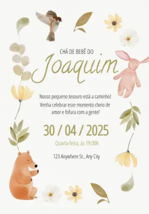 Invito baby shower – Statico – Beatriz Lopes dos Anjos