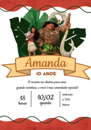 Invito di compleanno Oceania – Statico – Beatriz Lopes dos Anjos