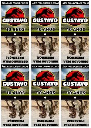 Capa de Pirulito Festa Dinossauros para Editar Online e Imprimir