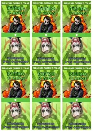 Capa para Pirulito Coringa para Aniversário para Editar Online