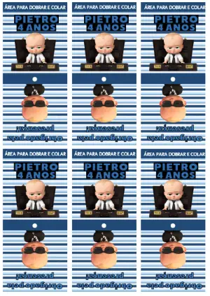 Capa para Pirulito Poderoso Chefinho Aniversário para Editar