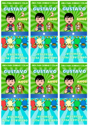 Capa de Pirulito Bento e Totó Editável para Festa Infantil