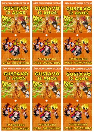 Capa para Pirulito Aniversário Dragon Ball para Editar Online