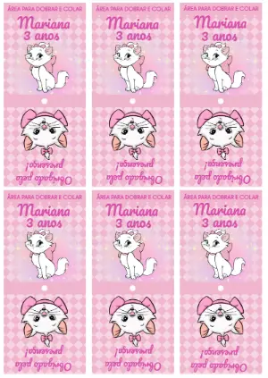 Capa para Pirulito Gatinha Marie para Editar Online e Imprimir