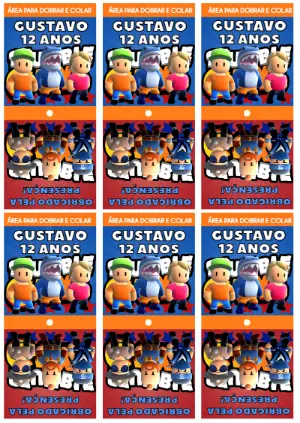 Capa para Pirulito Stumble Guys para Editar e Imprimir Online