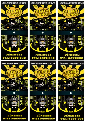 Capa de Pirulito Aniversário Batman para Editar Online
