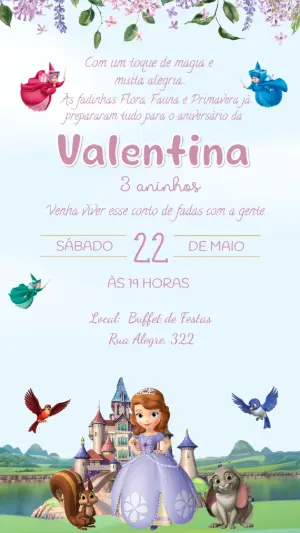 Invito di compleanno Principesse – Statico – Felicity Artes
